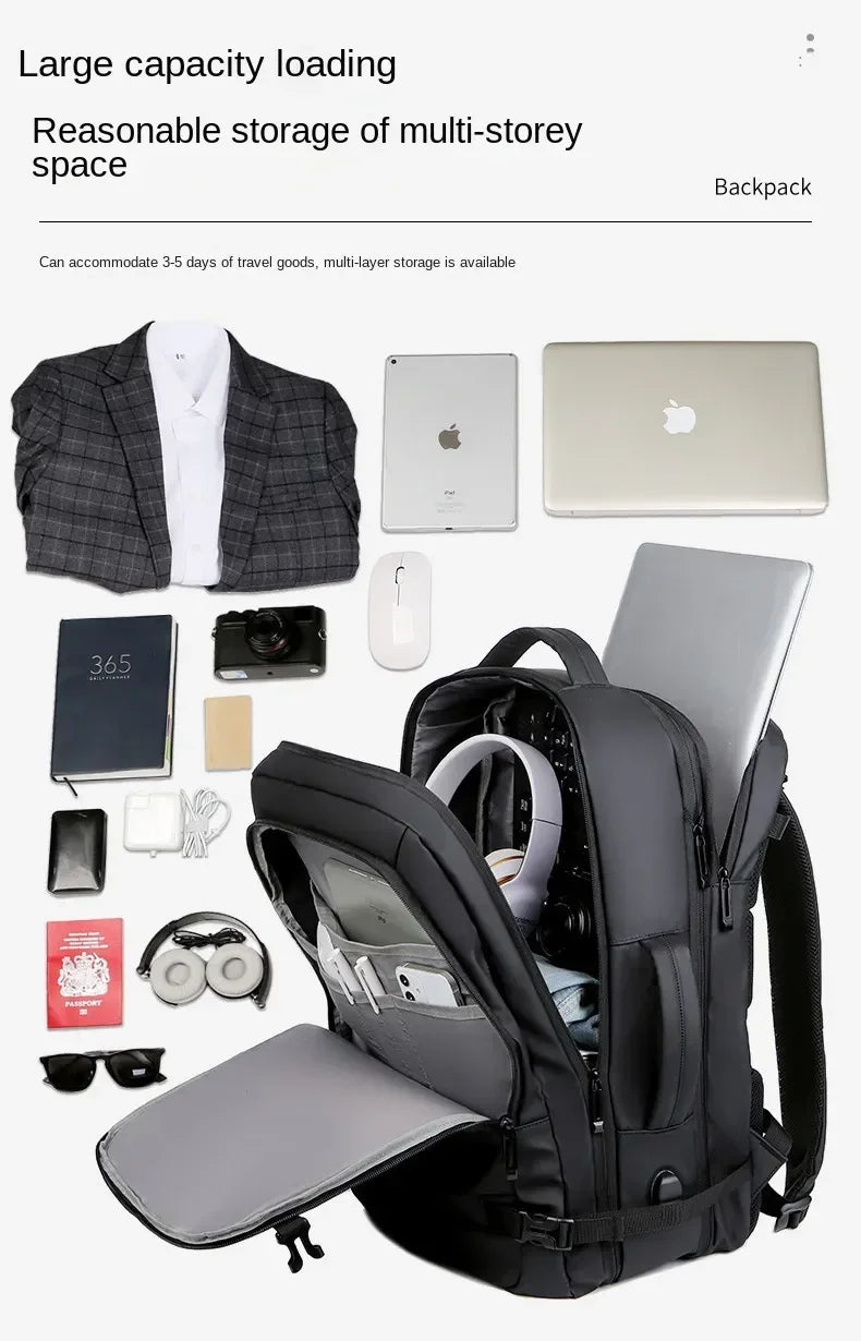 Large Capacity Multifunctional Extensible Rechargeable Hand-held Backpack-SA2408-271 Blankets Apricot