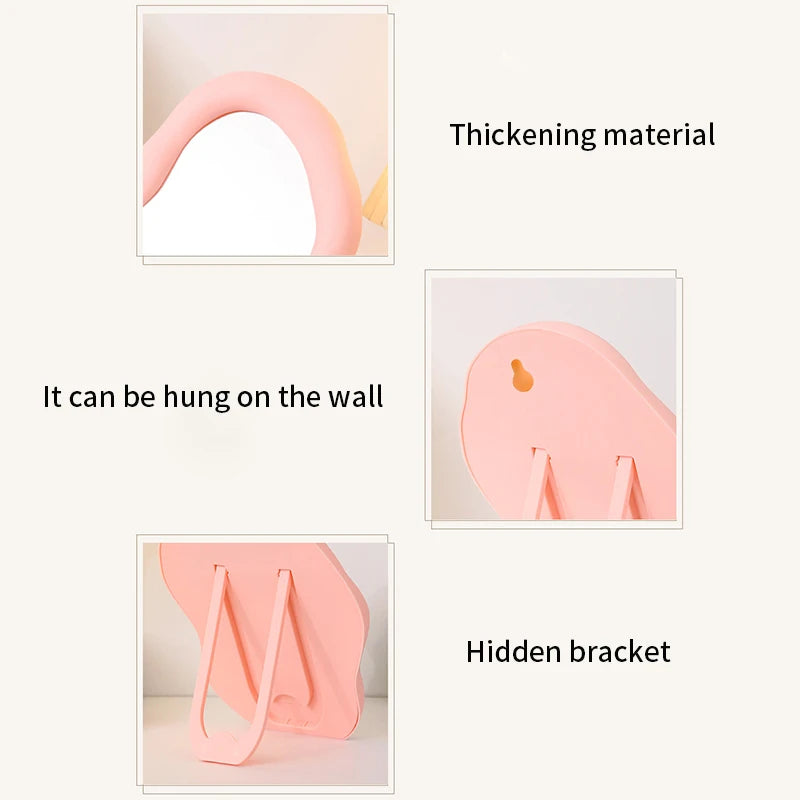 Cloud Makeup Mirror With Stand-SA2408-211 Mirror Apricot