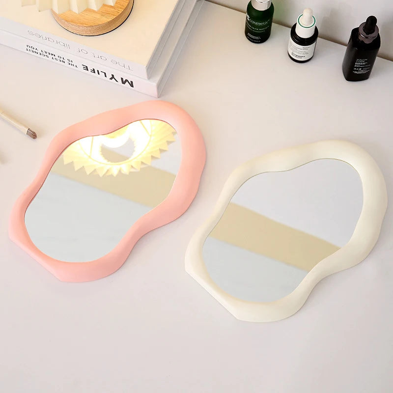 Cloud Makeup Mirror With Stand-SA2408-211 Mirror Apricot