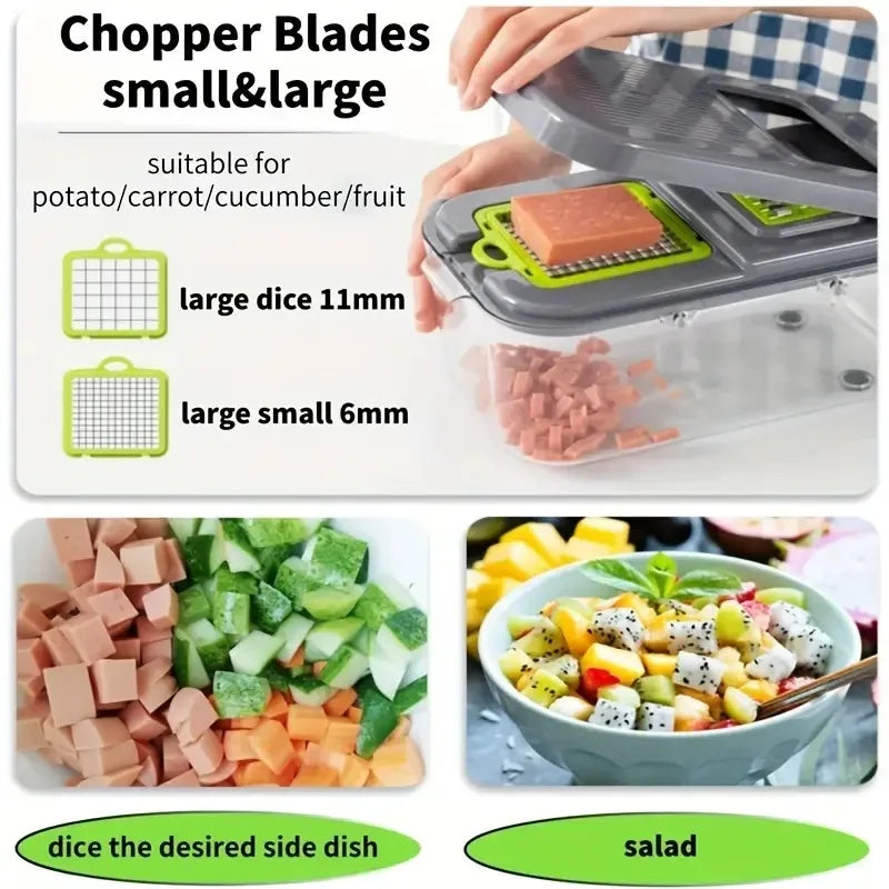 22PCs Multi-functional Food Chopper with Large Container-SA2411-47 Spice and sugar Jar Apricot