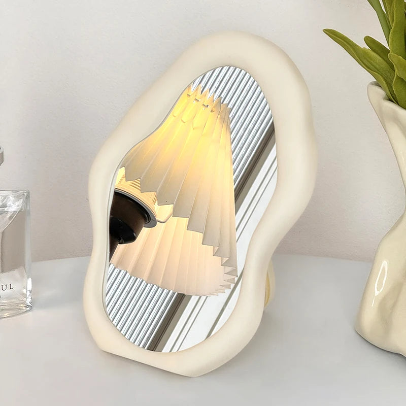 Cloud Makeup Mirror With Stand-SA2408-210 Mirror Apricot
