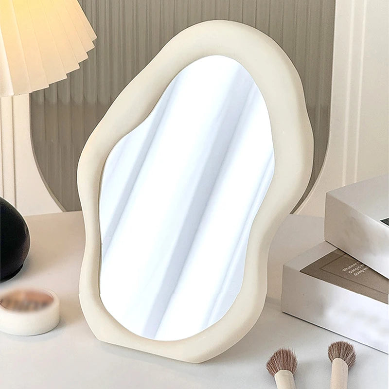Cloud Makeup Mirror With Stand-SA2408-210 Mirror Apricot