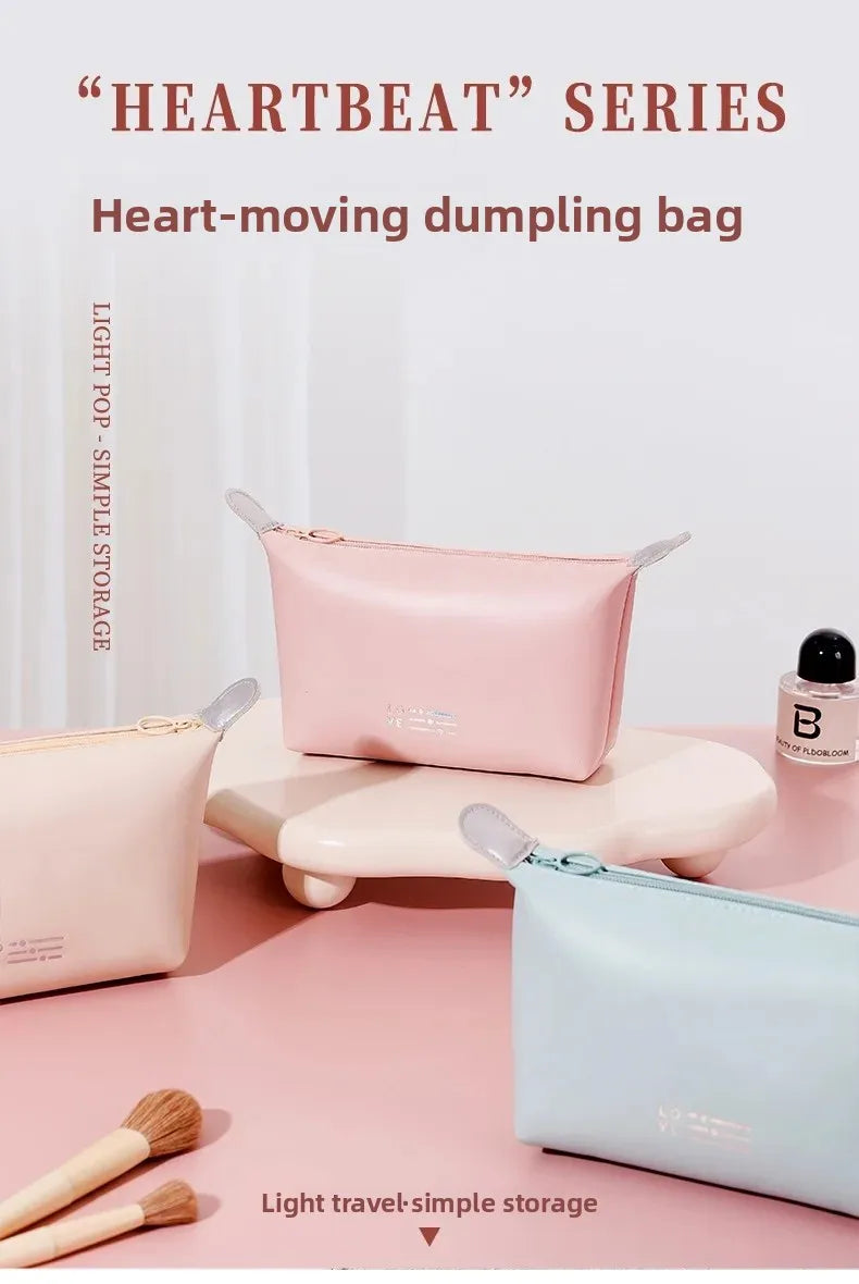 PU Waterproof Travel Cosmetic Bag-SA2408-281 Cosmetic Pouches Apricot