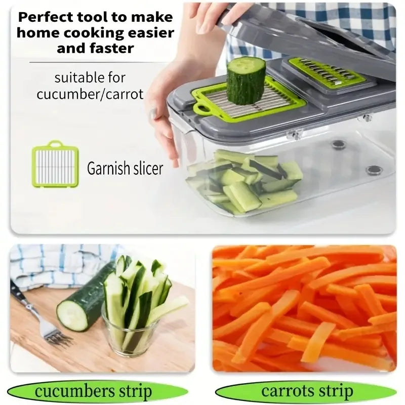 22PCs Multi-functional Food Chopper with Large Container-SA2411-47 Spice and sugar Jar Apricot