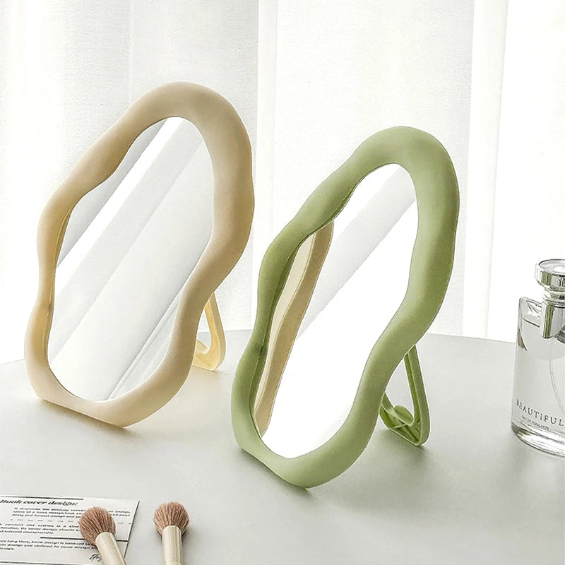 Cloud Makeup Mirror With Stand-SA2408-212 Mirror Apricot