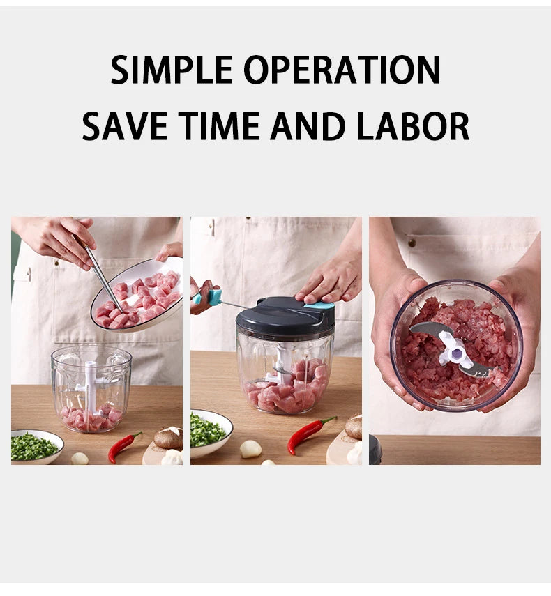 Manual Food & Vegetable Processor-SA2411-49 Spice and sugar Jar Apricot