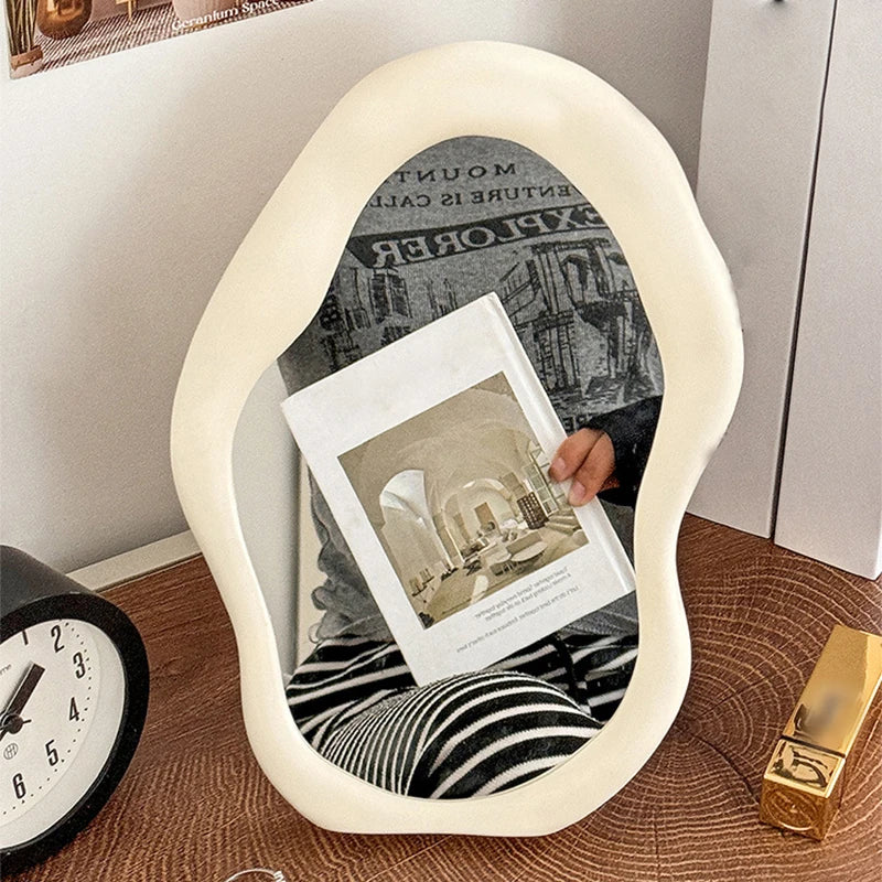 Cloud Makeup Mirror With Stand-SA2408-210 Mirror Apricot