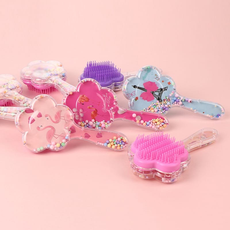 Shell Hair Brush with Handle hair brush Apricot