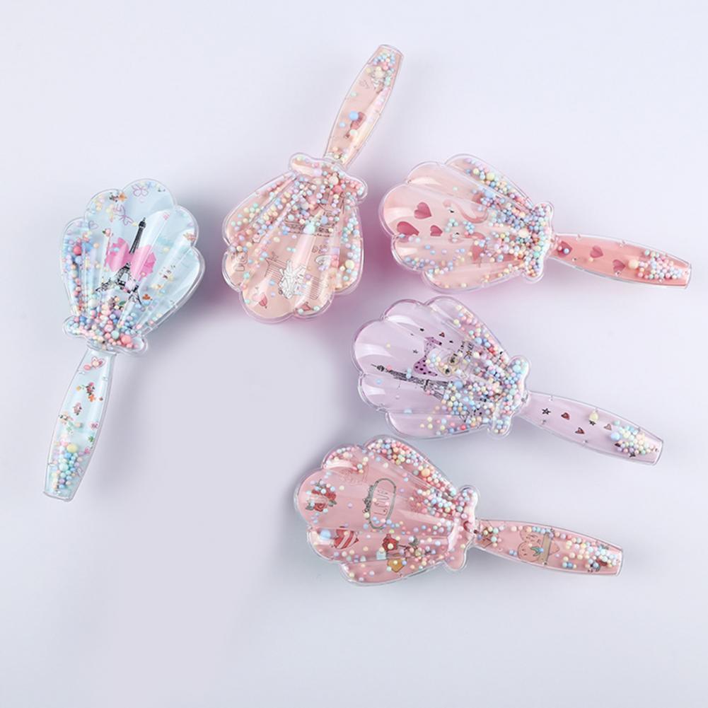 Shell Hair Brush with Handle hair brush Apricot