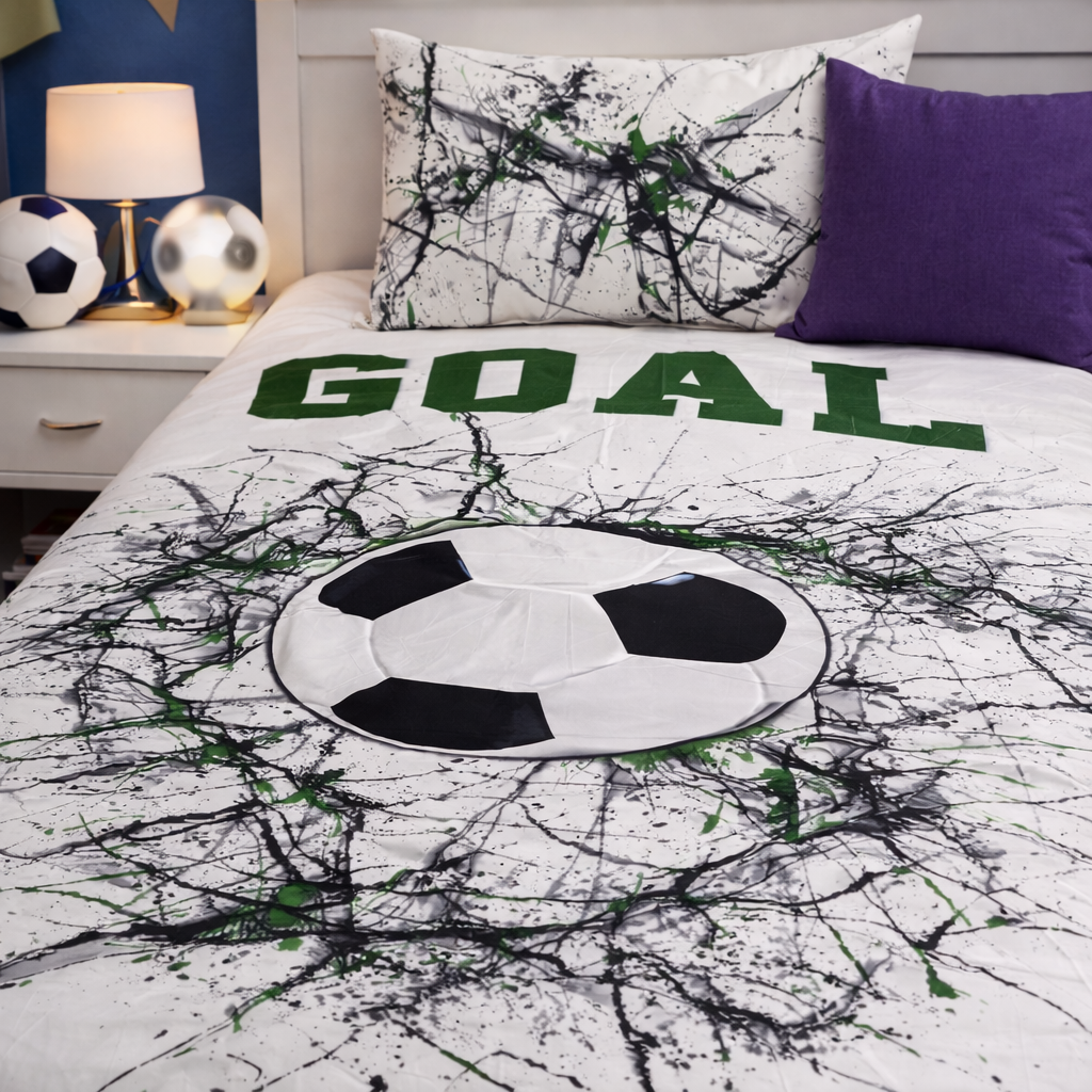 2Pcs Single Bed Sheet-Goal single bed sheet Apricot