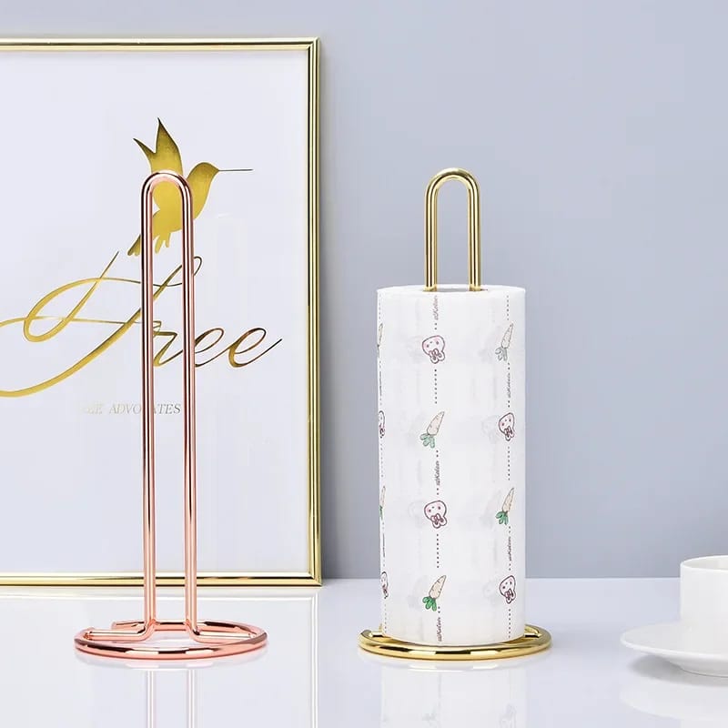 Stainless Steel Tissue Roll Holder-Rose Gold Tissue Box Apricot