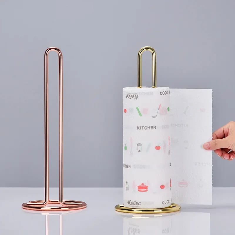 Stainless Steel Tissue Roll Holder-Rose Gold Tissue Box Apricot