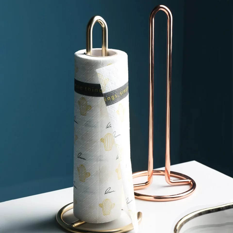 Stainless Steel Tissue Roll Holder-Rose Gold Tissue Box Apricot