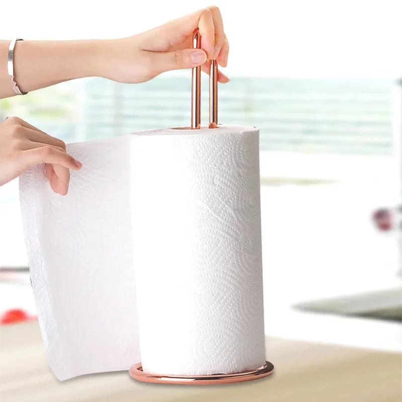 Stainless Steel Tissue Roll Holder-Rose Gold Tissue Box Apricot