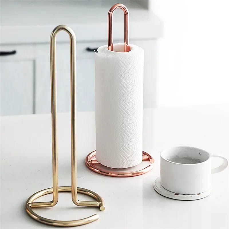 Stainless Steel Tissue Roll Holder-Rose Gold Tissue Box Apricot