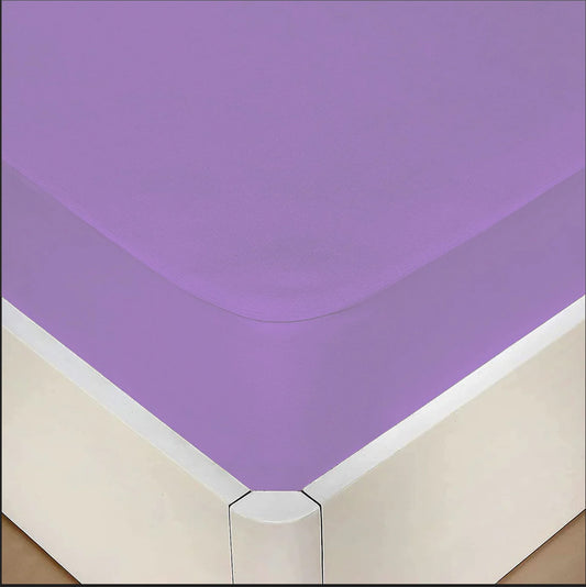 Terry Waterproof Mattress Protector-Purple Terry Waterproof Mattress Protector Apricot