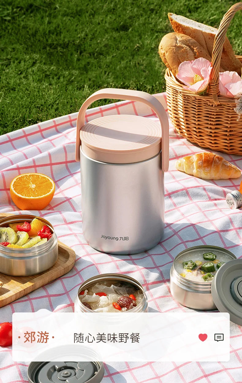Thermal Insulated Lunch Box Stainless Steel5558(SA2405-46)-Brown Apricot