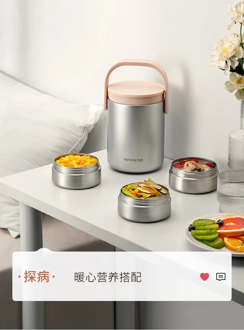 Thermal Insulated Lunch Box Stainless Steel5558(SA2405-46)-Brown Apricot