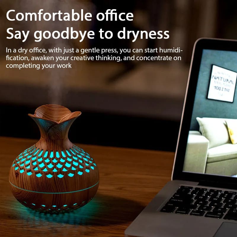 Ultrasonic Aromatherapy Air Humidifier-5863-(SA2405-198) Apricot