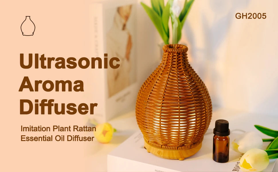 Ultrasonic Aromatherapy Air Humidifier-Beige(SA2405-189) Apricot