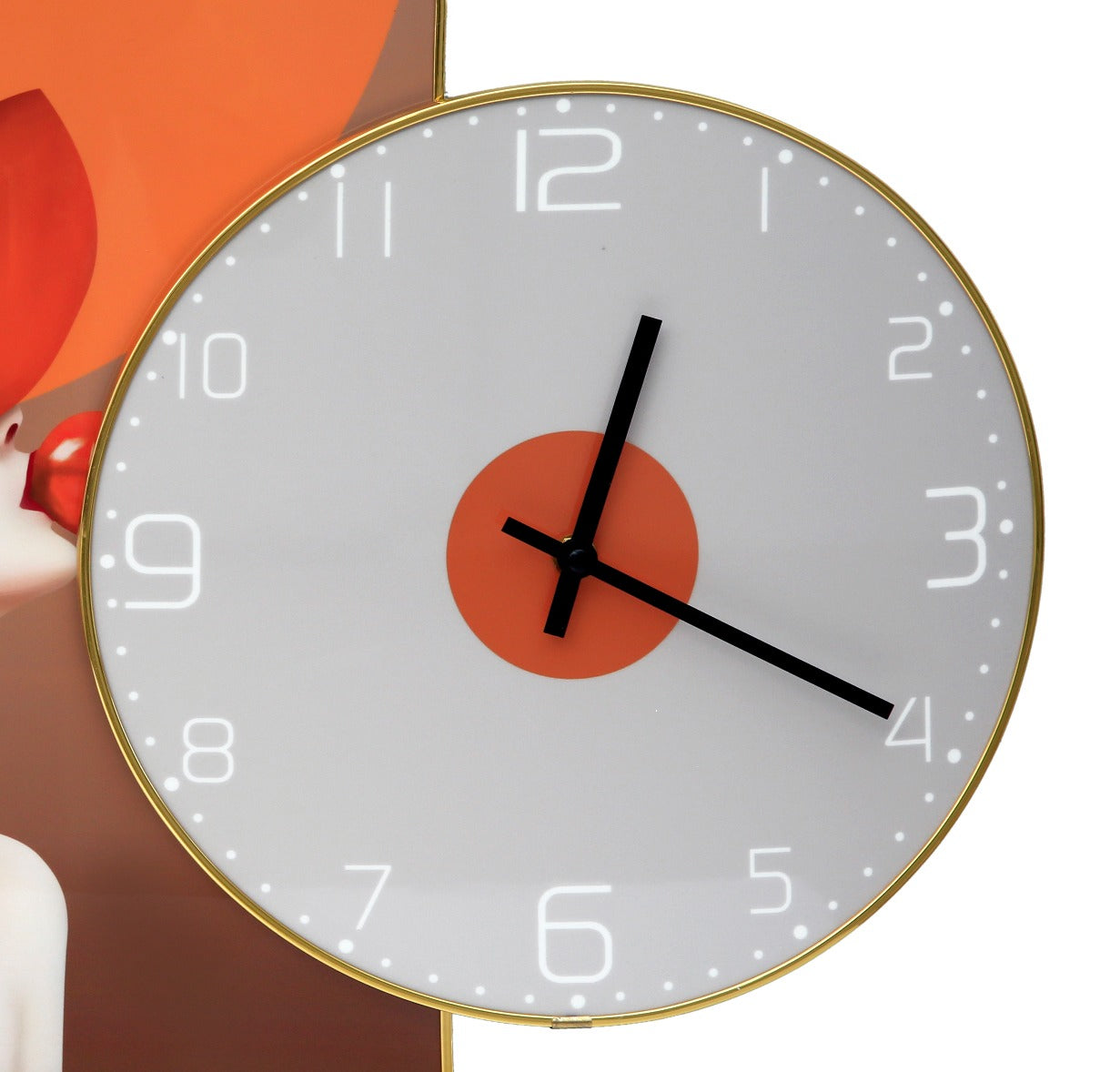 Vintage Frame with Clock(5358) Clock Apricot