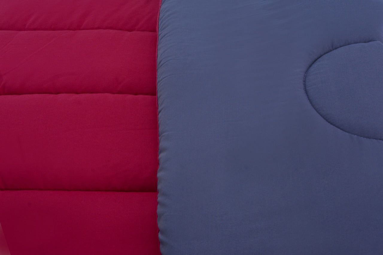 1 PC Single Comforter-Maroon over Grey Comforters Apricot