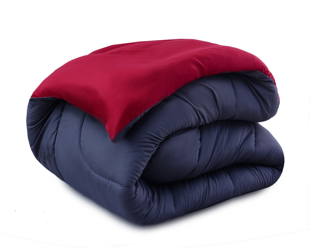 1 PC Single Comforter-Maroon over Grey Comforters Apricot