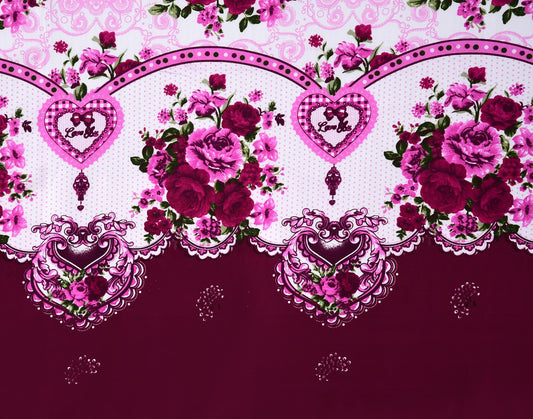 3 PCs Bed Spread Set-Plum Flower Bed Spread Apricot