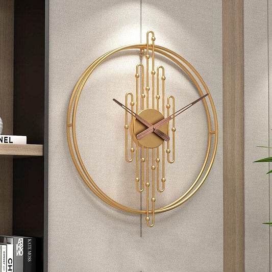60Cm Modern Design Metallic Wall Clock-(SA2111-19) Clock Apricot