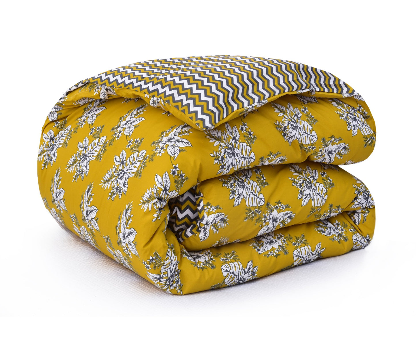 8PCs Mustard Garden Duvet Cover Bed Sheets Apricot