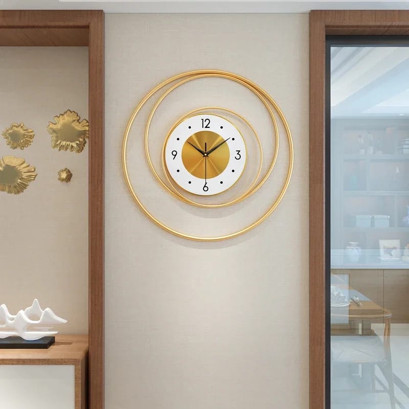 50Cm Wall Clock Golden Mattelic