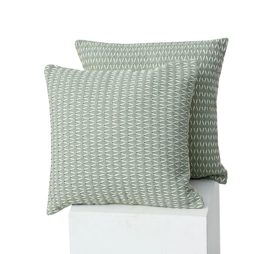 2 PCs 3D Embroidered Cushions-Mint Green