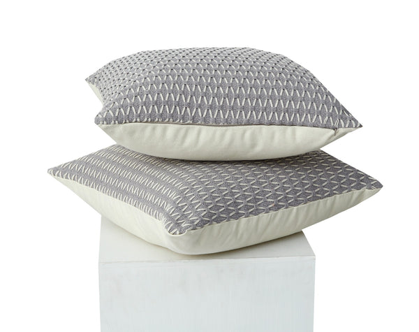 2 PCs 3D Embroidered Cushions-Grey