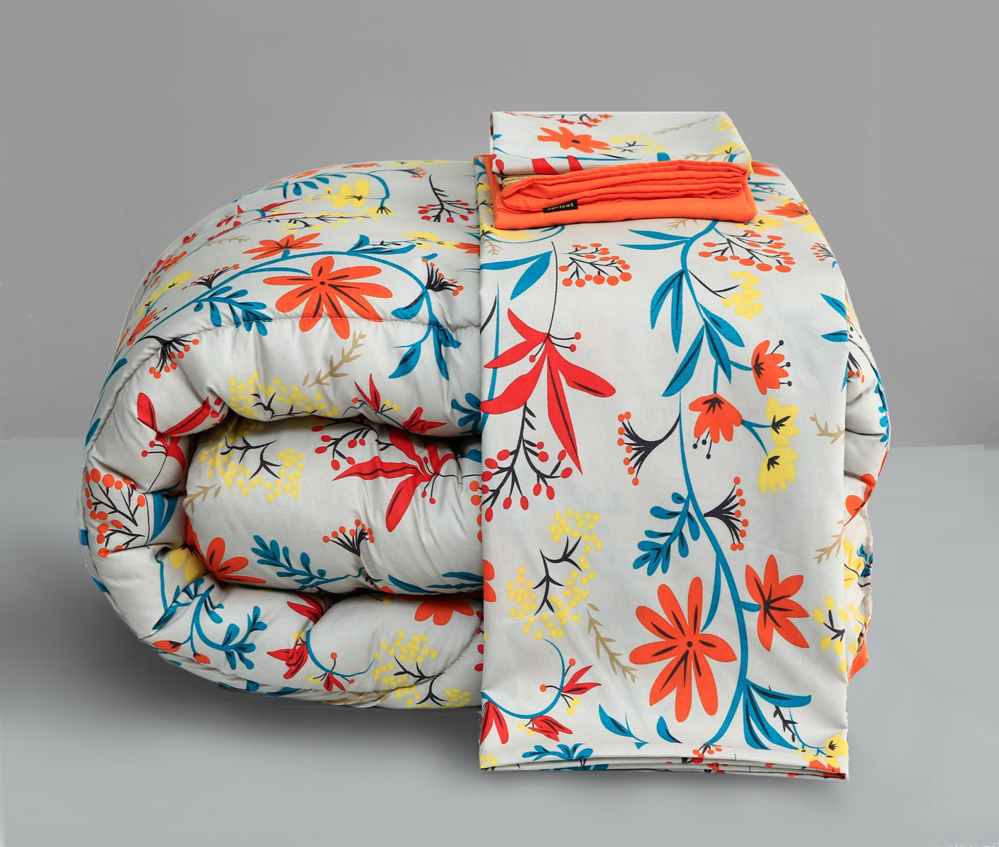 1 PC Single Comforter-Orange Lilly Comforters Apricot