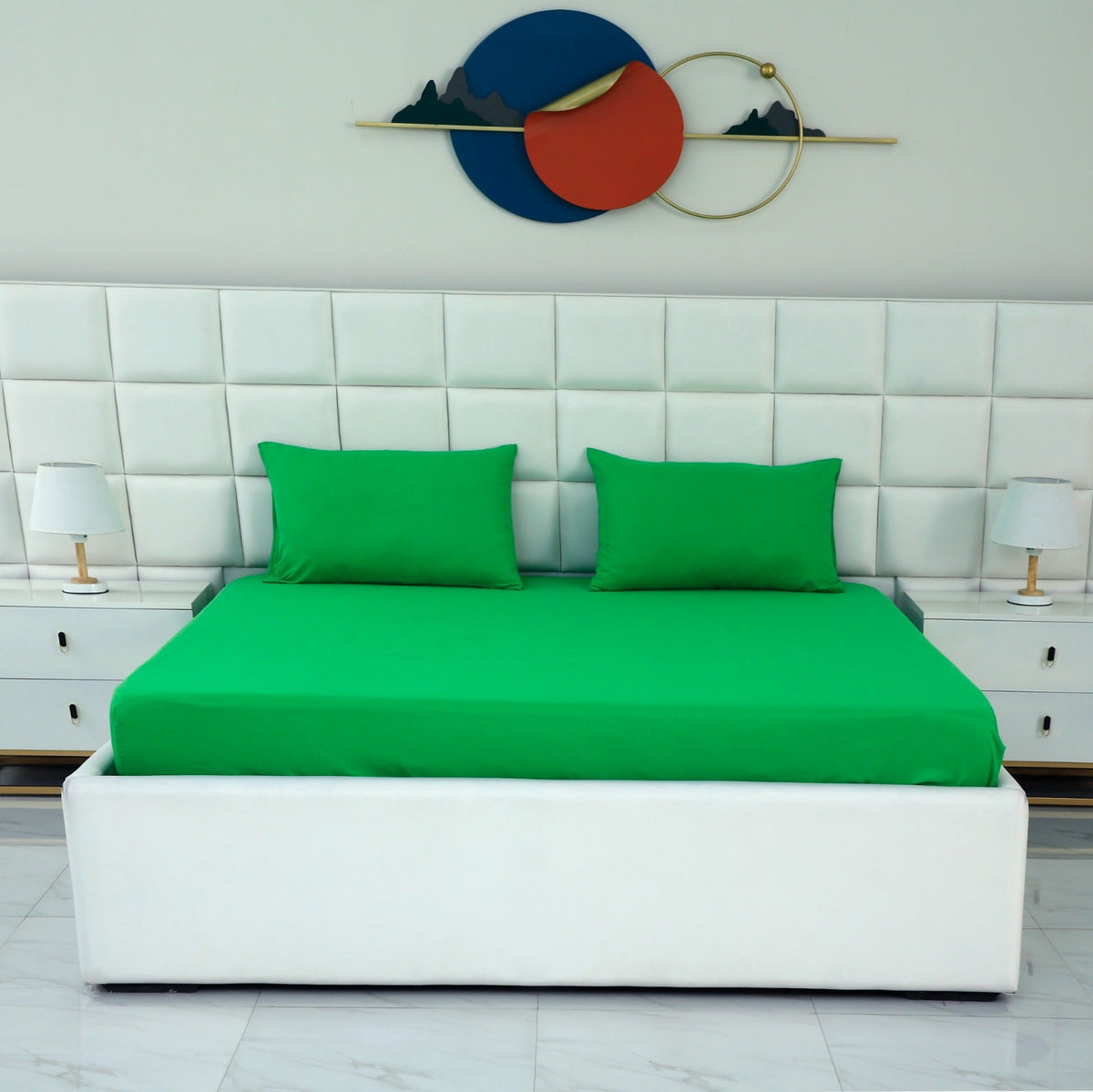 Fitted Bed Sheet-Green Fitted Sheets Apricot