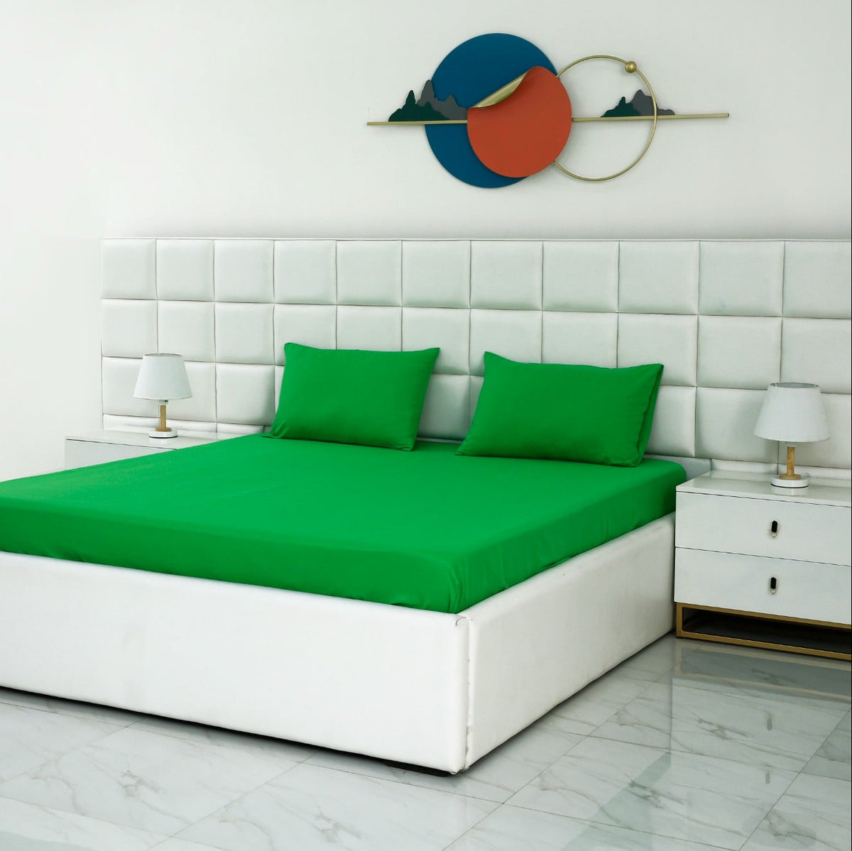 Fitted Bed Sheet-Green Fitted Sheets Apricot