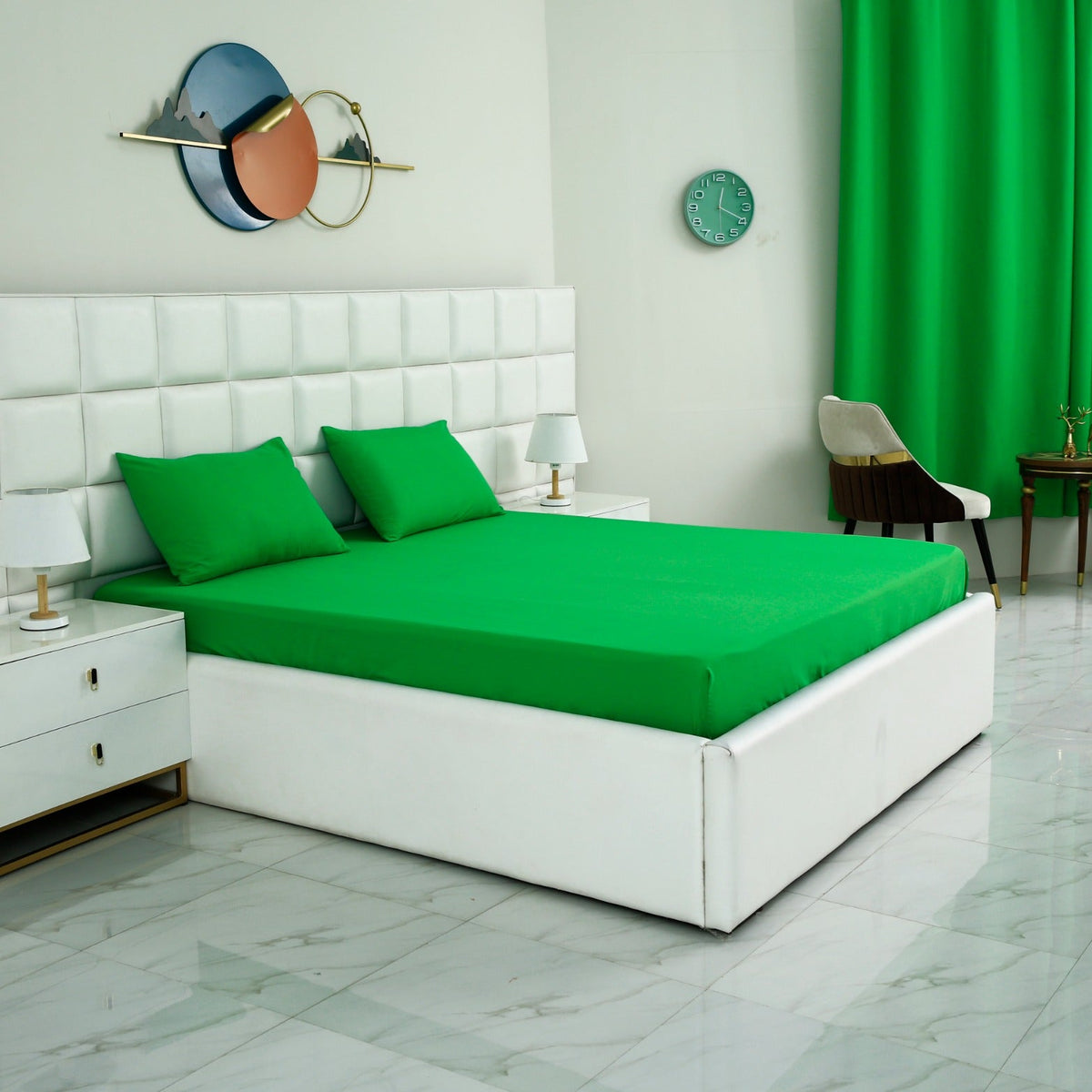 Fitted Bed Sheet-Green Fitted Sheets Apricot