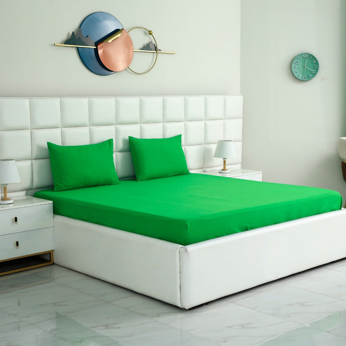 Fitted Bed Sheet-Green Fitted Sheets Apricot