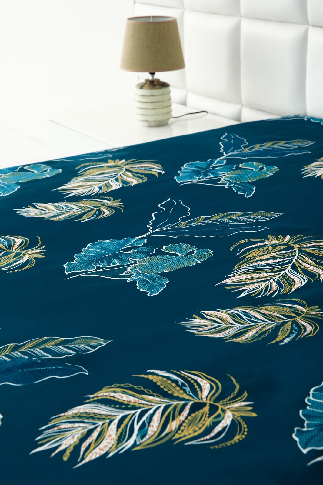 Zipper Mattress Cover Printed-Cauliflower Protectors Apricot