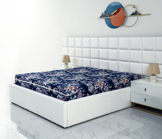 Zipper Mattress Cover Printed-Aster Protectors Apricot