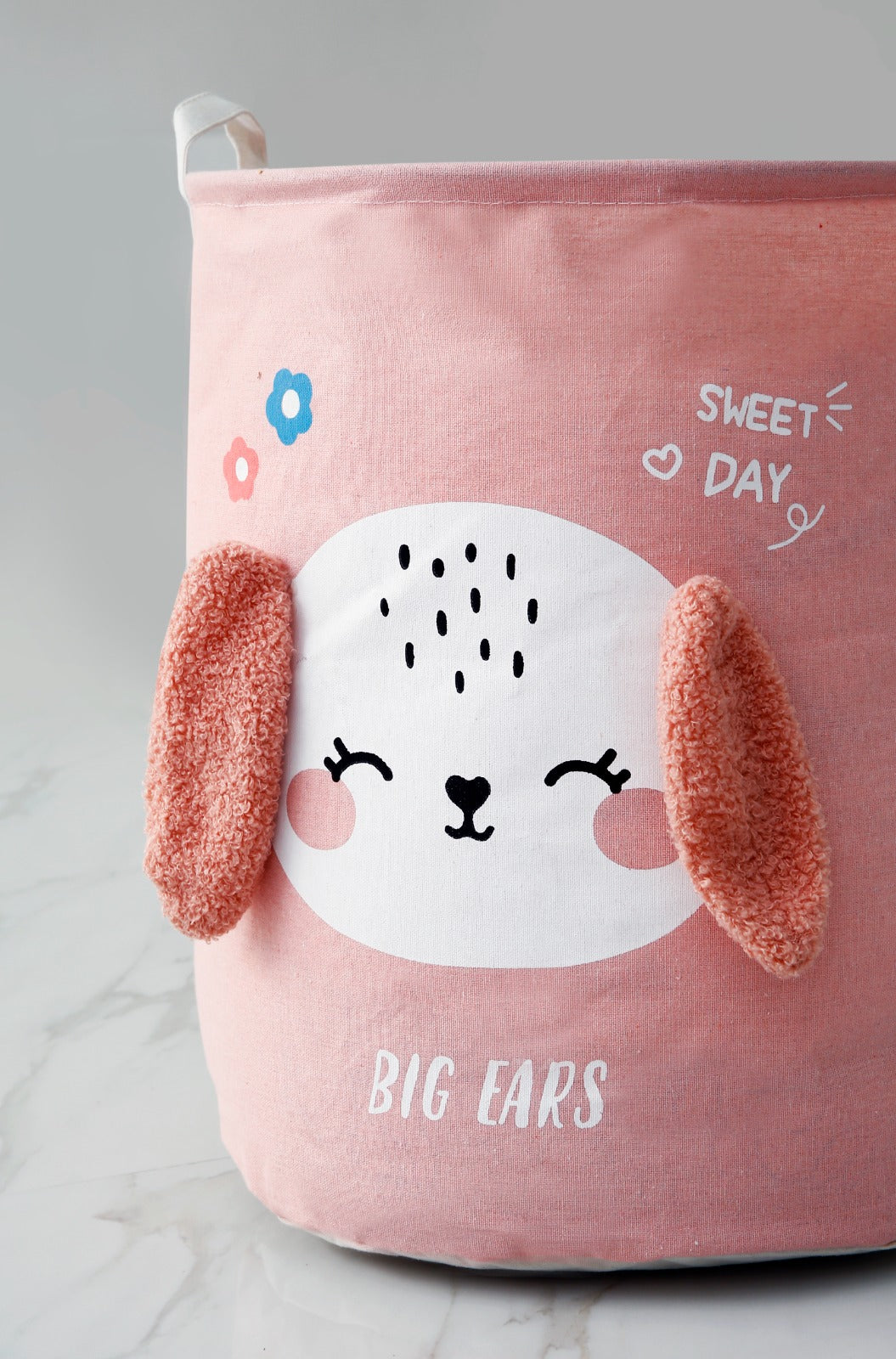 Kids Collapsible Laundry Basket-Pink Puppet Apricot