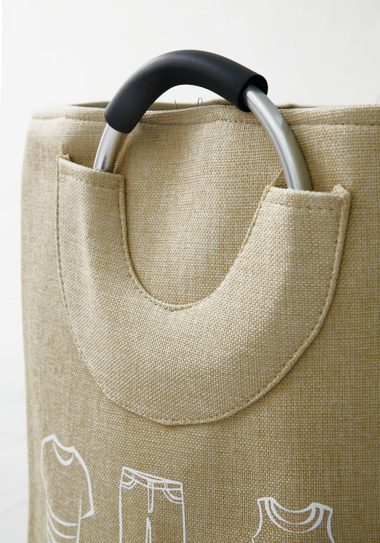 Eva Laundry Basket-Beige(LAUNDRY)  Apricot