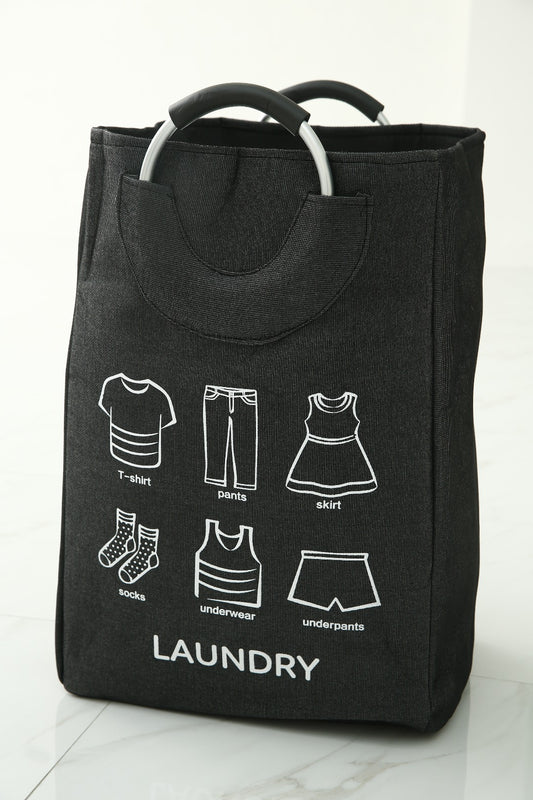 Eva Laundry Basket-Black(LAUNDRY)  Apricot