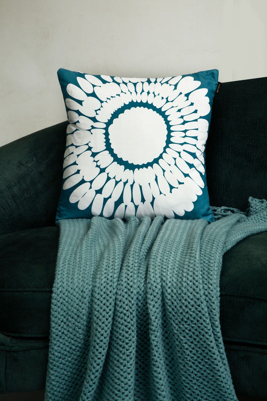 4 PCs Digital Printed Cotton Cushions-Pastel cushions Apricot
