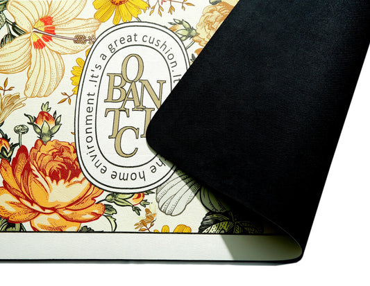 AntiSkid Dish Drying Heat & Water Protector Mat-SA-2553-2(Botanical) Rugs Apricot