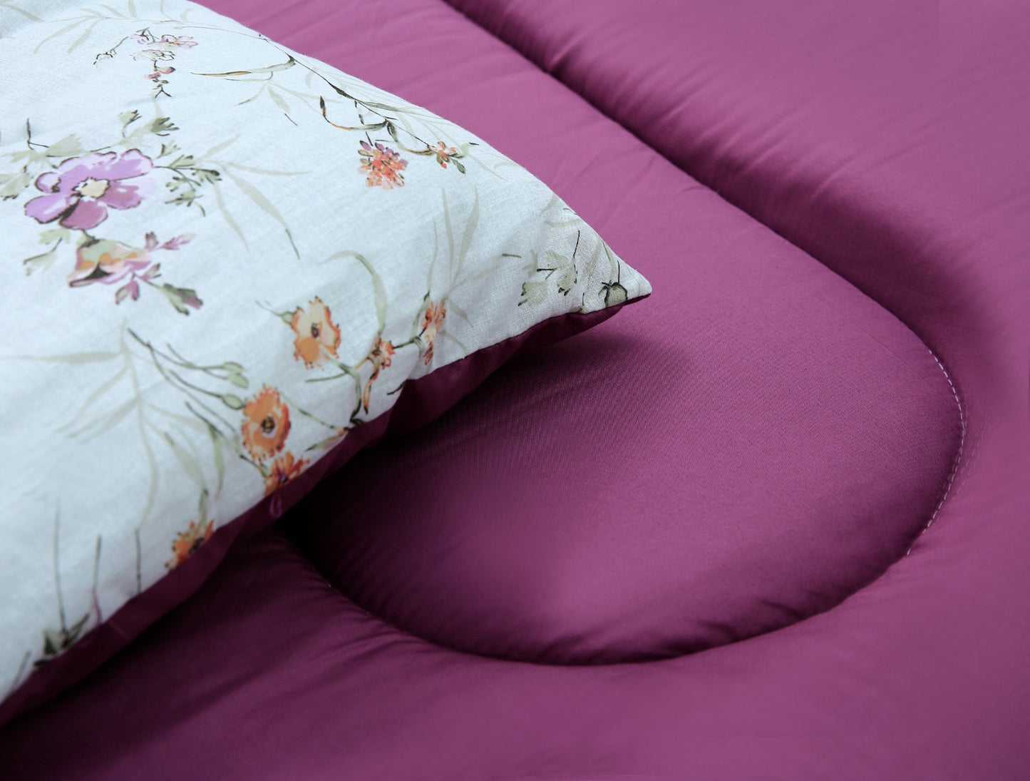 8 PCs Winter Comforter Set-Plum Petal Comforters Apricot