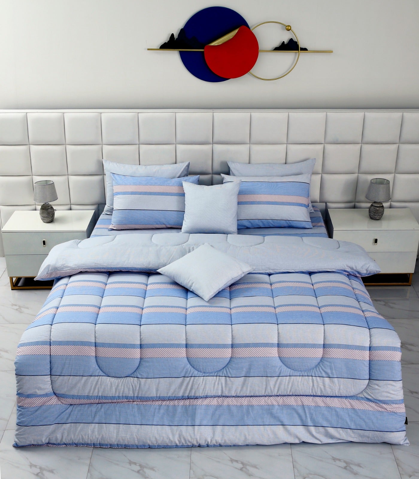8 PCs Winter Comforter Set-Marshmallow Comforters Apricot