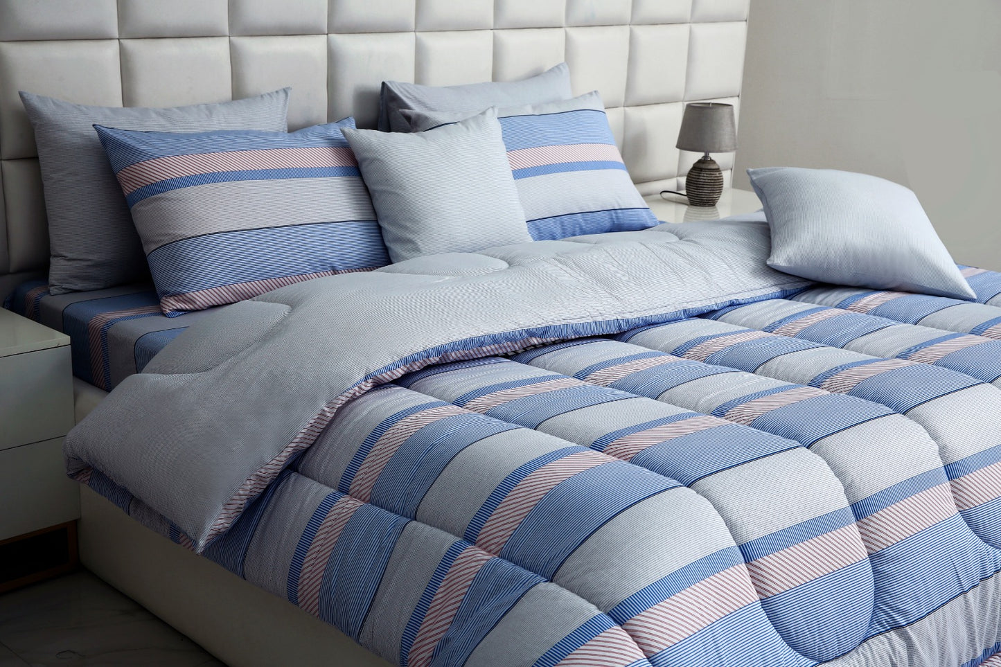 8 PCs Winter Comforter Set-Marshmallow Comforters Apricot