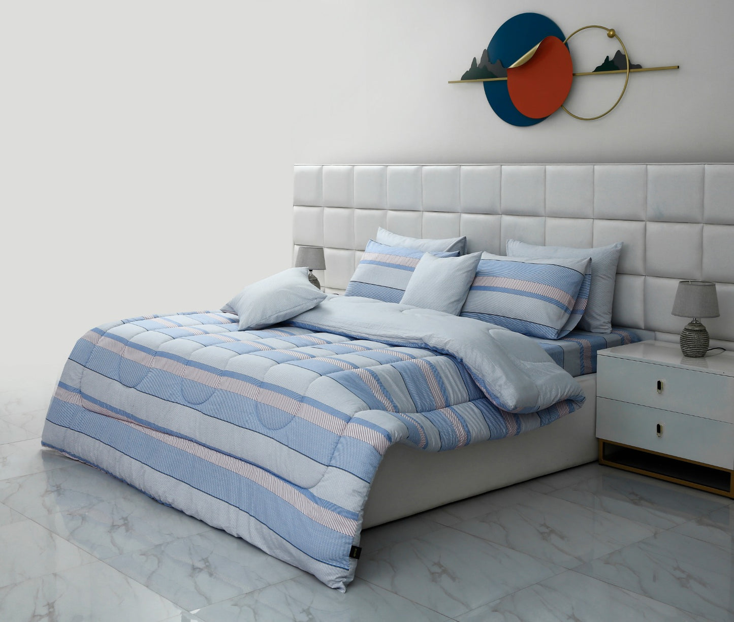 8 PCs Winter Comforter Set-Marshmallow Comforters Apricot