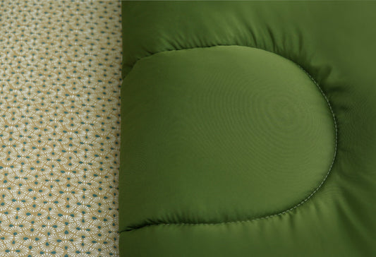 1 PC Double Winter Comforter-Day Lilly(With Olive Reverse) Comforters Apricot